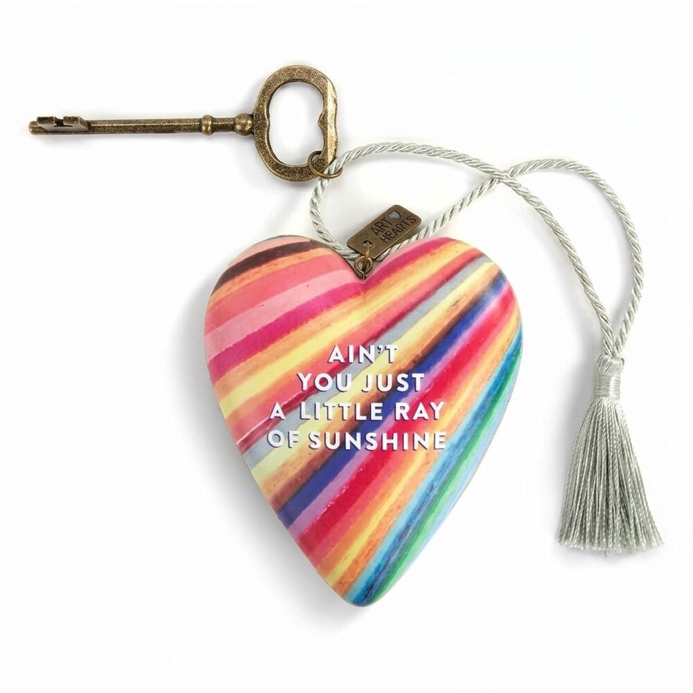 Demdaco Art Hearts ‘Ain't You Just a Little Ray of Sunshine’ with Key & Tassel